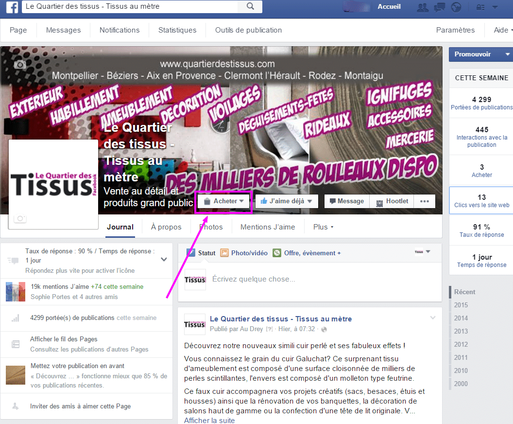 call to action facebook