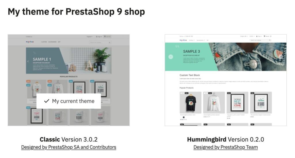 PrestaShop 9 Hummingbird
